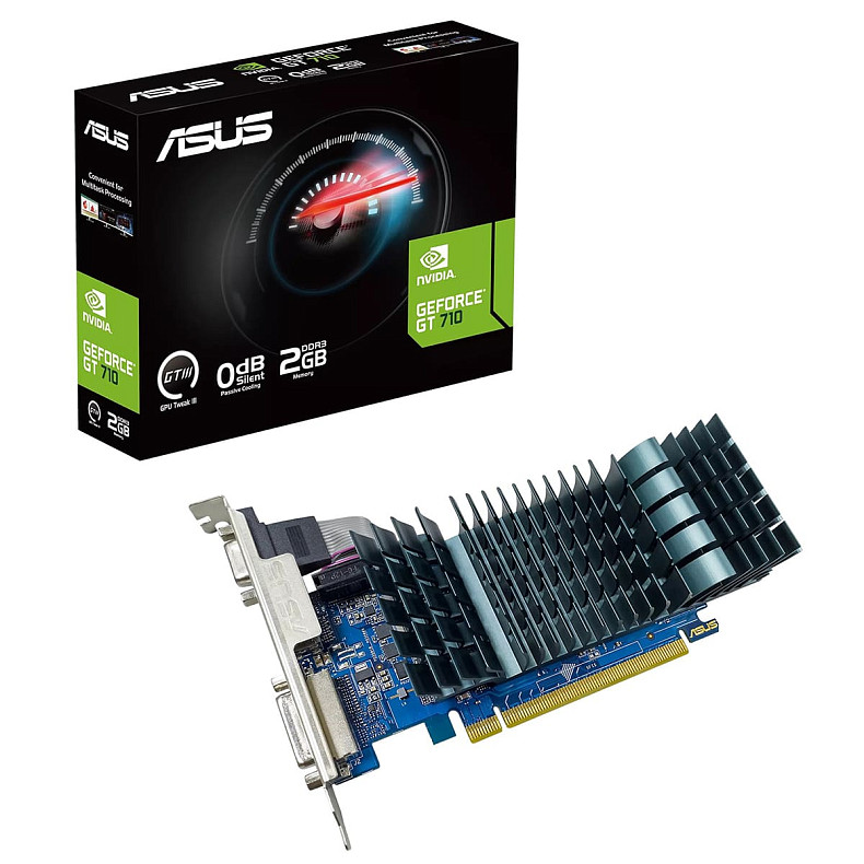 Видеокарта GT 710 2GB GDDR5 Evo Asus (GT710-SL-2GD5-BRK-EVO)