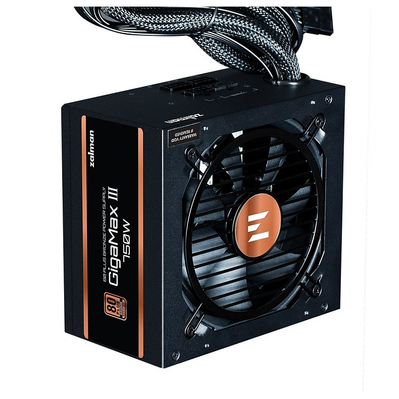 Блок питания Zalman Gigamax 3 (750W), 88%, 80+ Bronze, 120мм, 1xMB 24pin(20+4), 2xCPU (8pin(4+4)+8)