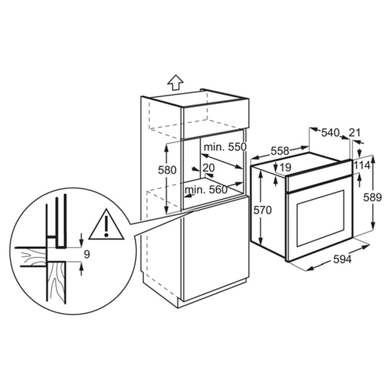 Духовой шкаф электрический Electrolux EOD3F40BX