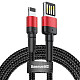 Кабель Baseus Cafule Cable USB for Lightning Special Edition 2.4A 1M Red/Black