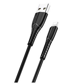 Кабель Usams US-SJ364 USB - Lightning, 1 м, Black (SJ364USB01)
