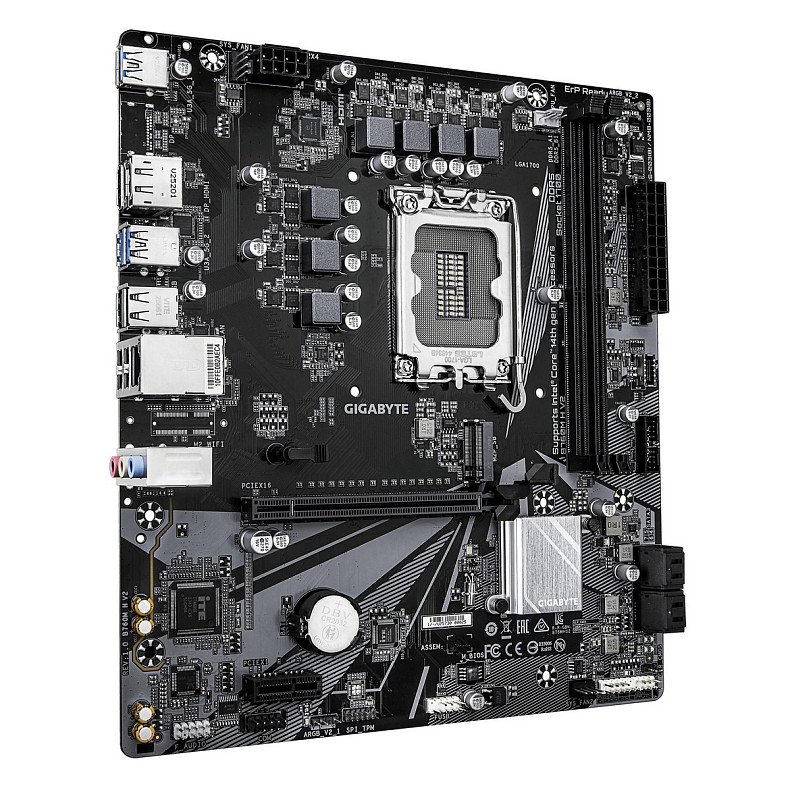 Материнська плата GIGABYTE B760M H V2 s1700 B760 2xDDR5 M.2 HDMI DP mATX