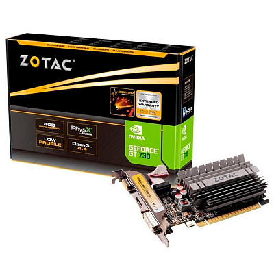 Видеокарта ZOTAC GeForce GT 730 4GB DDR3 (ZT-71115-20L)
