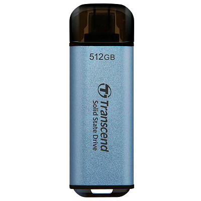 Портативный SSD Transcend ESD300 512GB USB 3.1 Gen 2 Type-C Blue