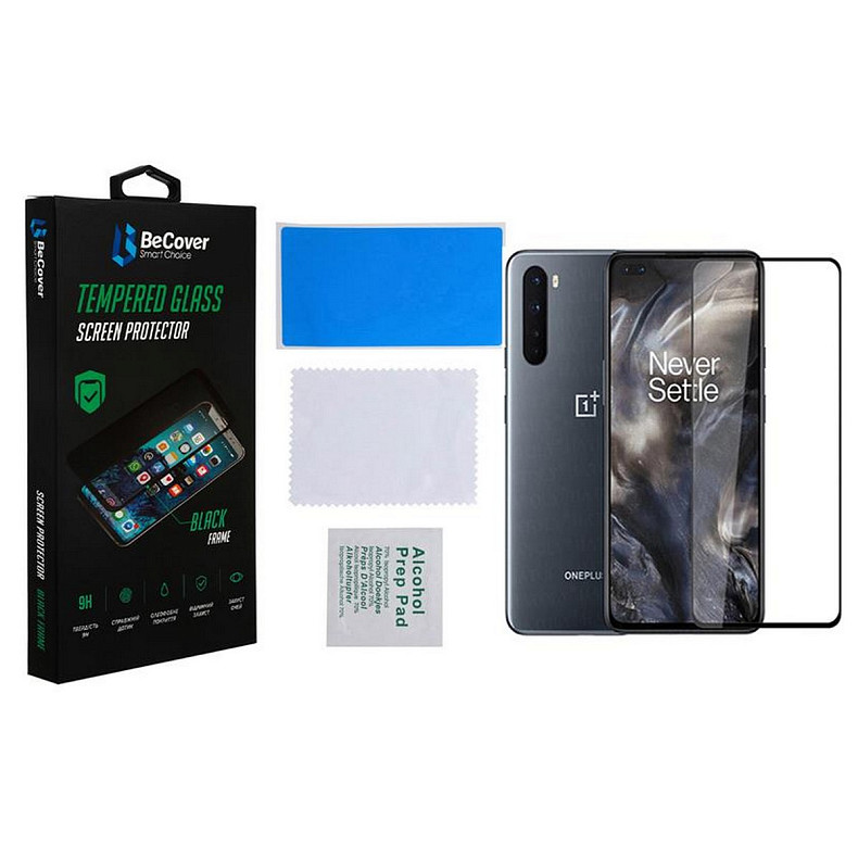 Защитное стекло BeCover для OnePlus Nord 8 Black (707279)