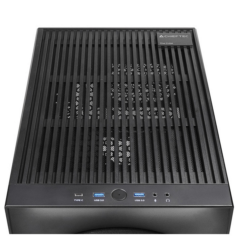 Корпус Chieftec THE CUBE CI-03B-OP, без БЖ, fan 20cm, mATX, Black