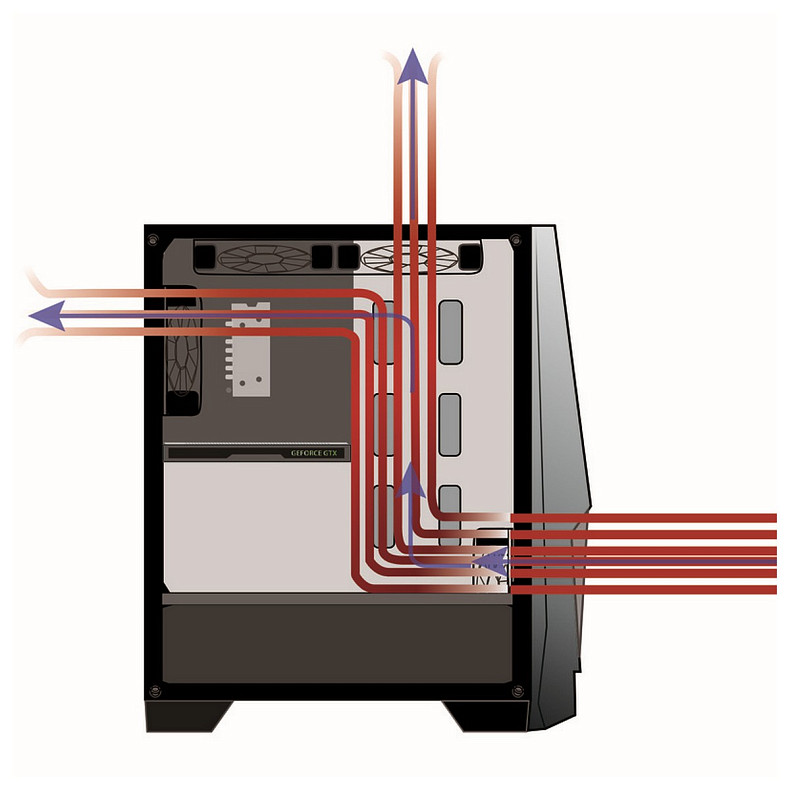 Корпус Xilence XILENT BLAST ARGB X505.ARGB 2xUSB3.0, 2xARGB FAN 12cm, без БЖ ATX