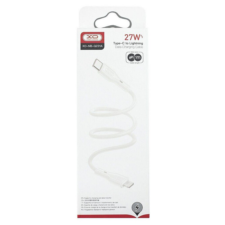 Кабель XO NBQ231A USB Type-C - Lightning (M/M), 1 м, White (NBQ231A-TC-1-WH)