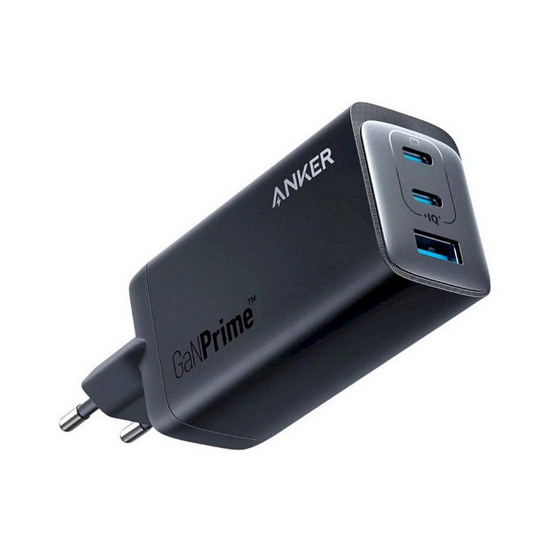 Зарядний пристрій Anker PowerPort 737 GaNPrime 120W 2xUSB Type-C, USB Type-A Black (A21483