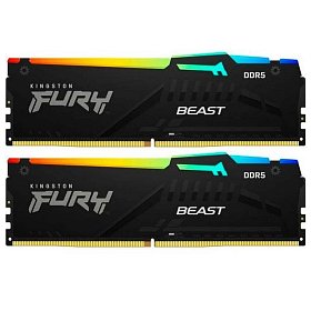 ОЗУ DDR5 2x8GB/5200 Kingston Fury Beast RGB Black (KF552C36BBEAK2-16)