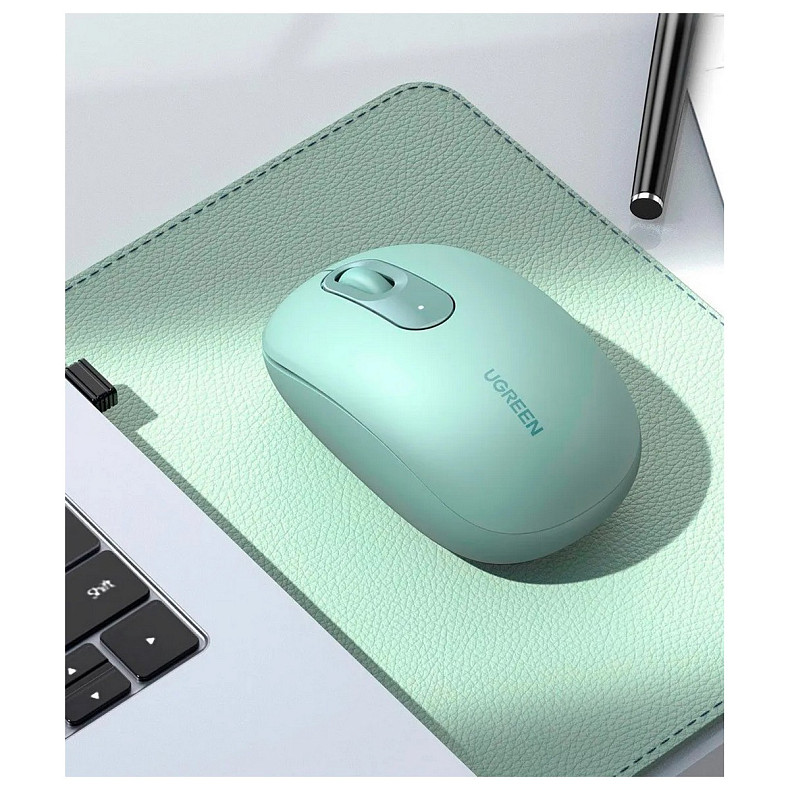 Мишка UGREEN MU105, 2400dpi., 3кн., Зелена