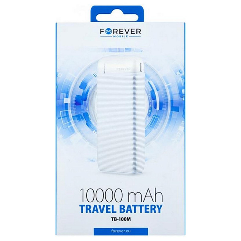 Універсальна мобільна батарея Forewer TB-100M 10000mAh White (1283126565106)