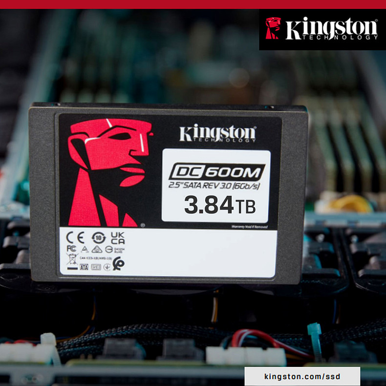 SSD диск Kingston 2.5" 3.8TB SATA DC600M