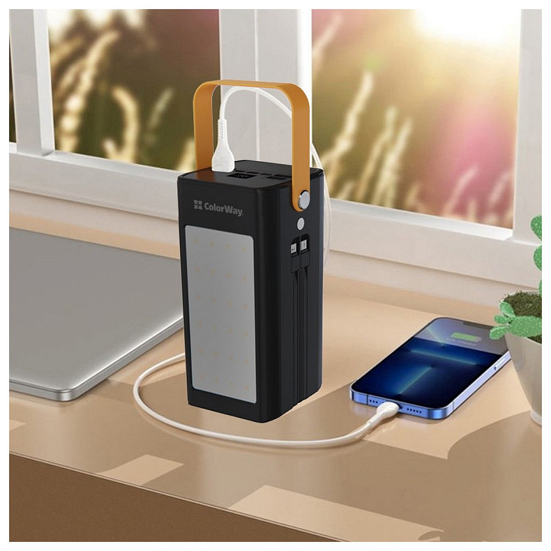 Универсальная мобильная батарея ColorWay LCD/Lamp 80000mAh Black (CW-PB800LPA8BK-PDD)