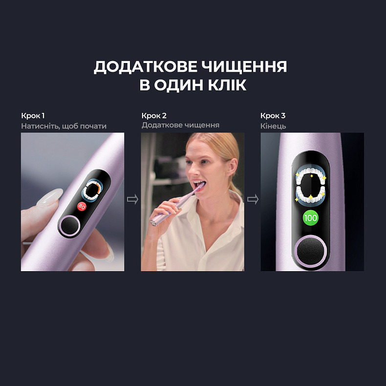 Электрическая зубная щетка Oclean X Pro Digital Purple