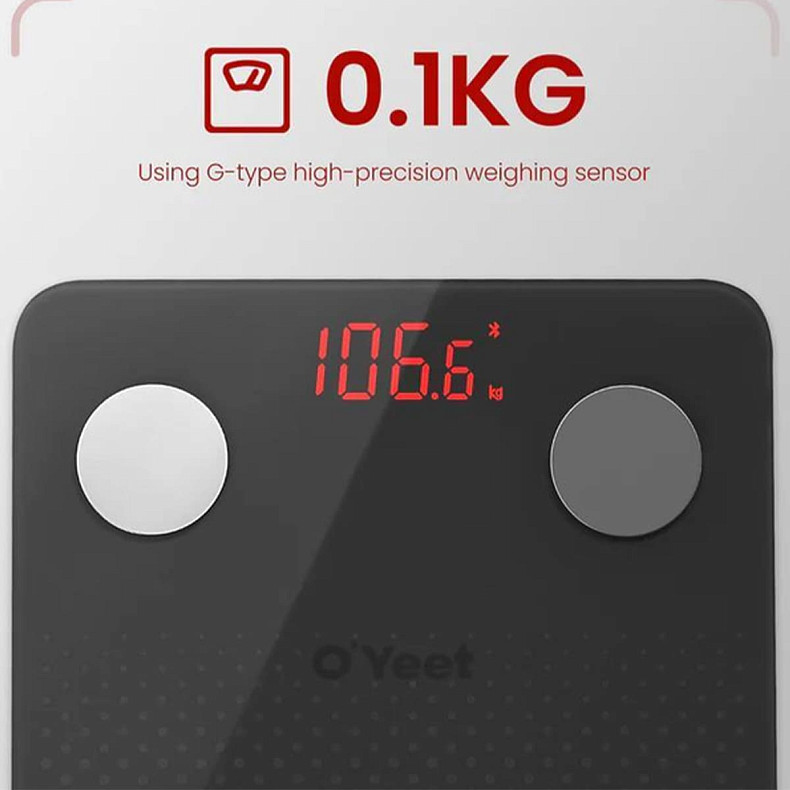 Смарт ваги торгової марки OYEET колір білий (BS-OY01)