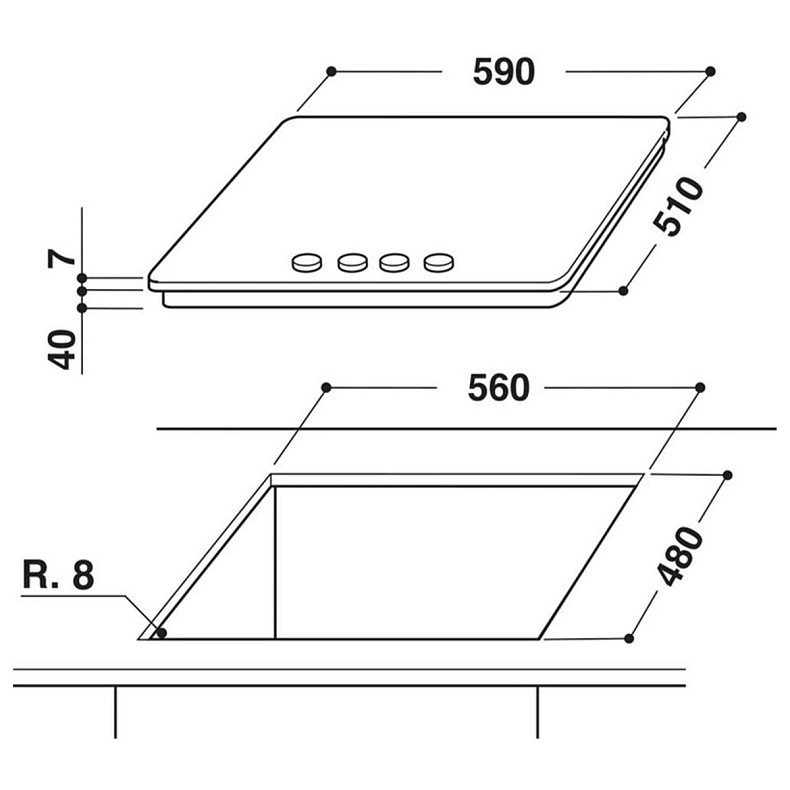 Газовая панель Whirlpool GMA 6422/IX