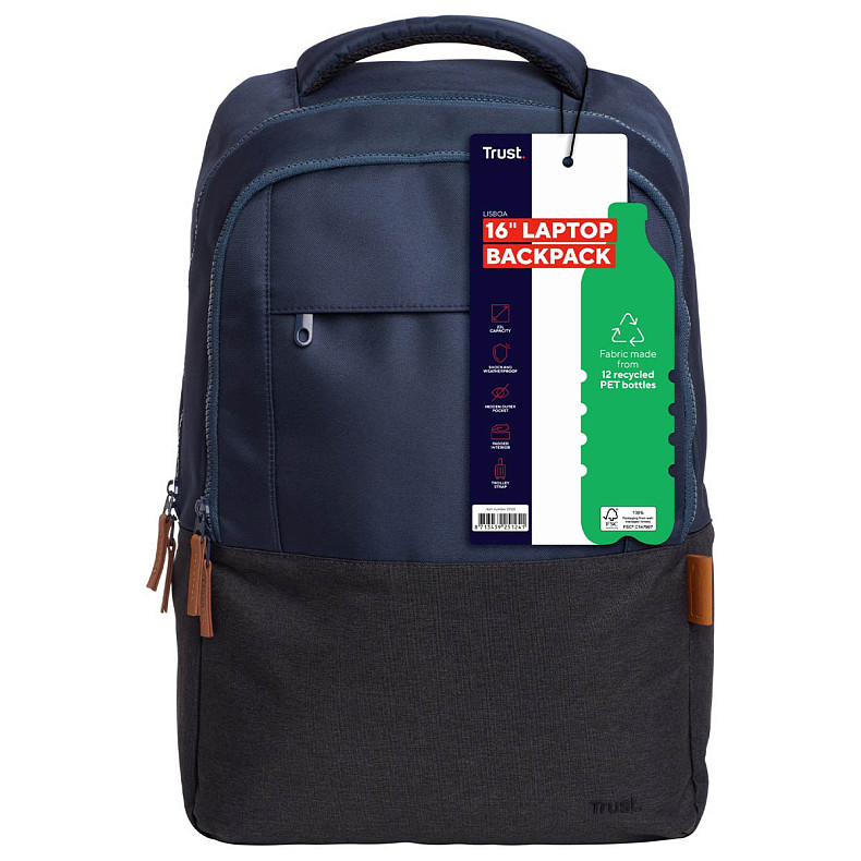 Рюкзак для ноутбука Trust Lisboa 16 Laptop Backpack - Blue