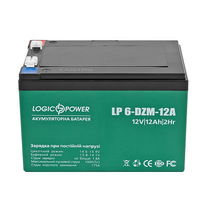 Аккумуляторная батарея LogicPower LP 12V 12AH (6-DZM-12) AGM