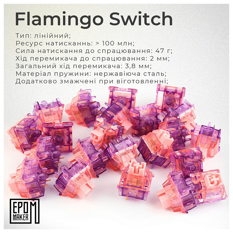Клавіатура Epomaker EK68 65% Flamingo Switch Hot-Swap (2.4G/BT/USB) RGB UA Black (EK68-B-F)