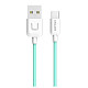 Кабель Usams US-SJ099 USB-USB Type-C, 1 м, Cyan (TCUSBXD03)