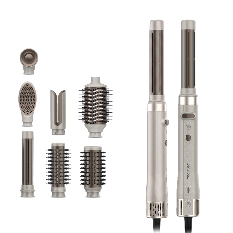 Стайлер-фен щетка CECOTEC CeramicCare 8in1 AirGlam Gyro Champagne