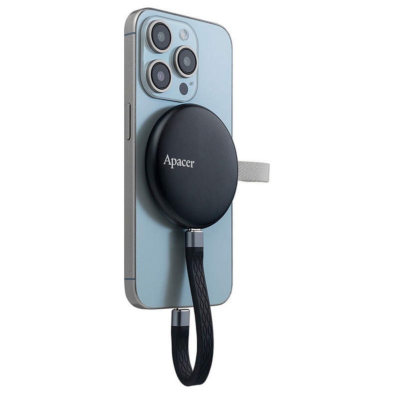 SSD диск Apacer Magnetic Portable AS725 Black 512GB USB (AP512GAS725B-1)