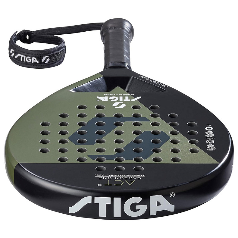 Ракетка для падел тенниса Stiga Racket ACT Black/Olive Green (2202-0919-01)