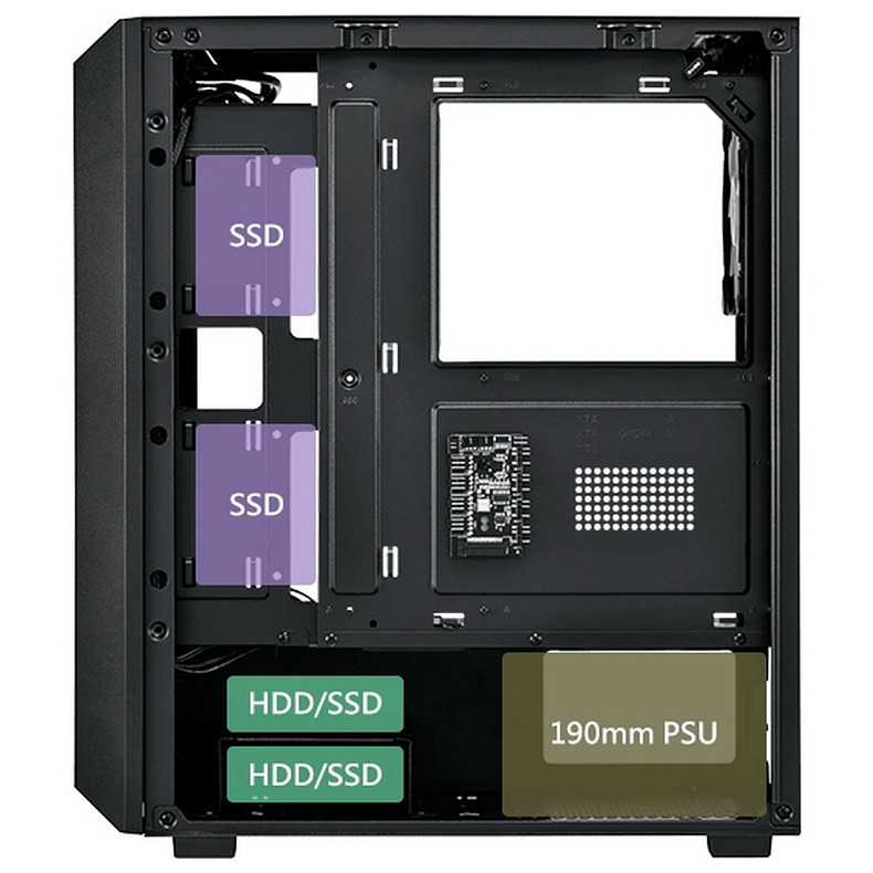 Корпус FSP CMT218AB без БЖ ATX Black