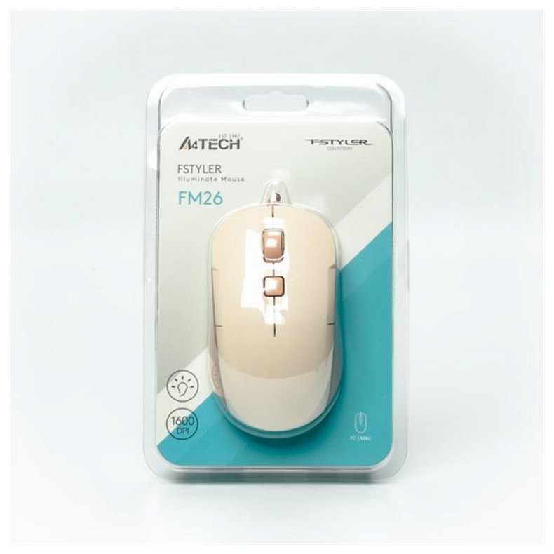 Миша A4Tech Fstyler FM26 Cafe Latte