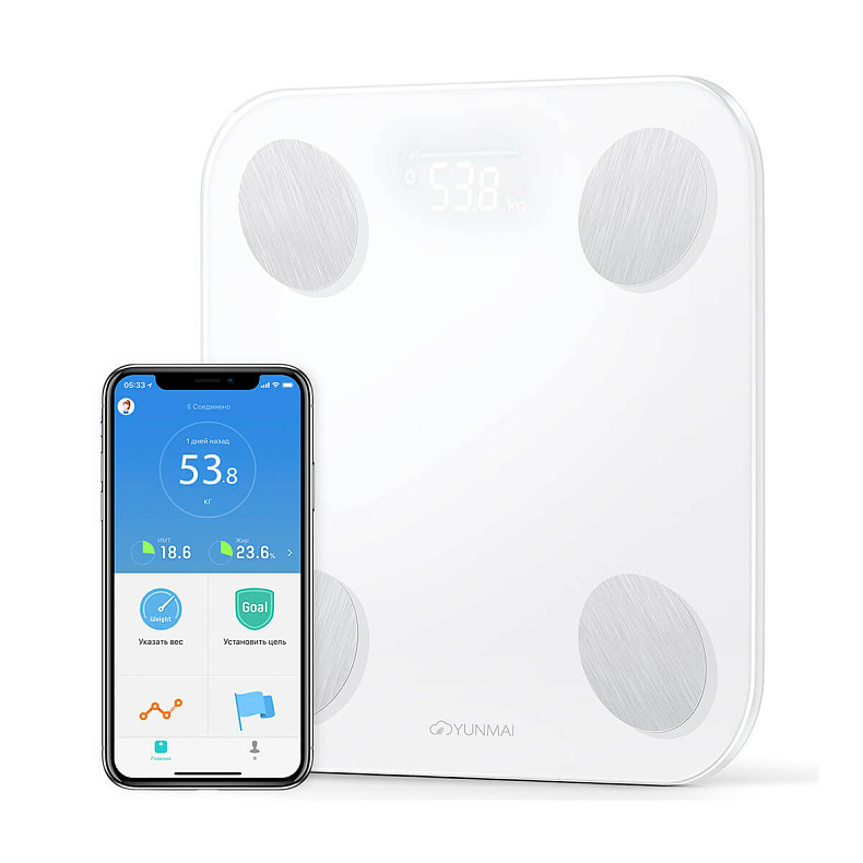 Смарт-ваги YUNMAI Balance Smart Scale White (M1690-WH)