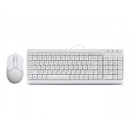 Комплект (клавиатура, мышь) A4Tech F1512 White USB