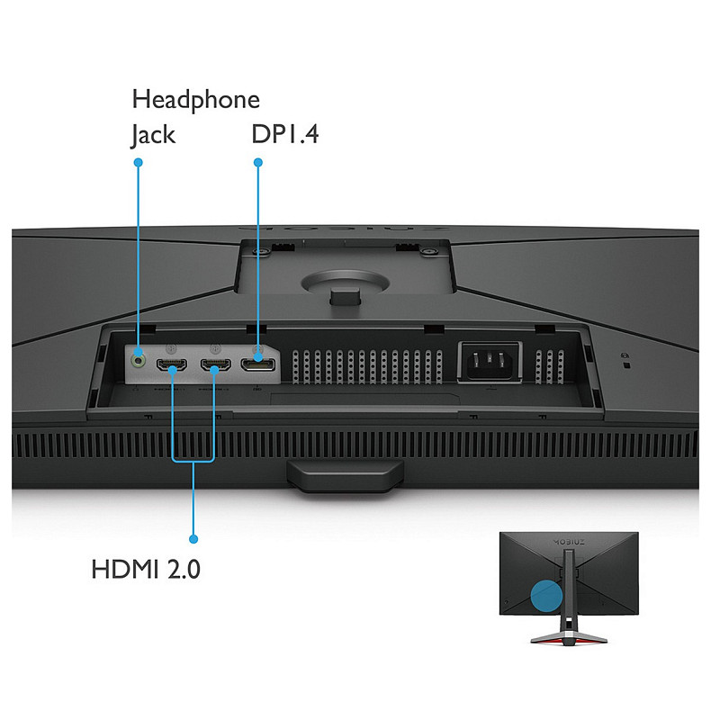 TFT 27" BenQ EX2710S, IPS, 1ms, 165 Гц, HDMI x2, DP, HAS, колонки, темно сріий