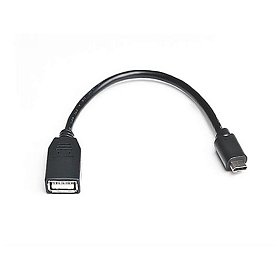 Кабель REAL-EL USB2.0 C-AF 0.1m, чорний
