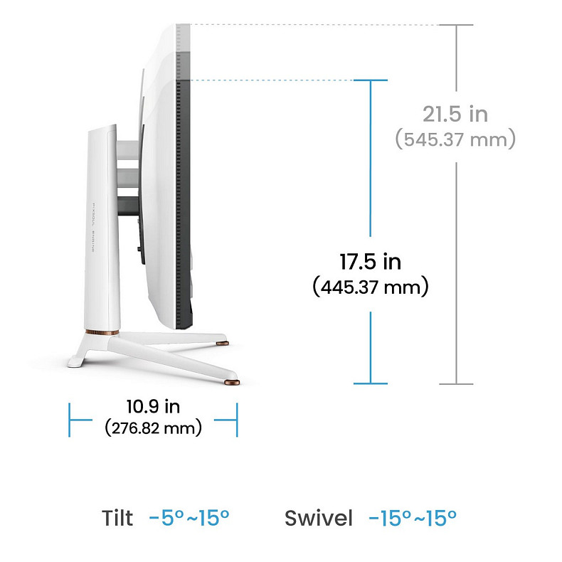 Монітор 27" BenQ EX271U, 4K UHD, IPS, 165Гцб 1ms, HDMI, DP, USB-C, HAS, Pivot, чорно-білий