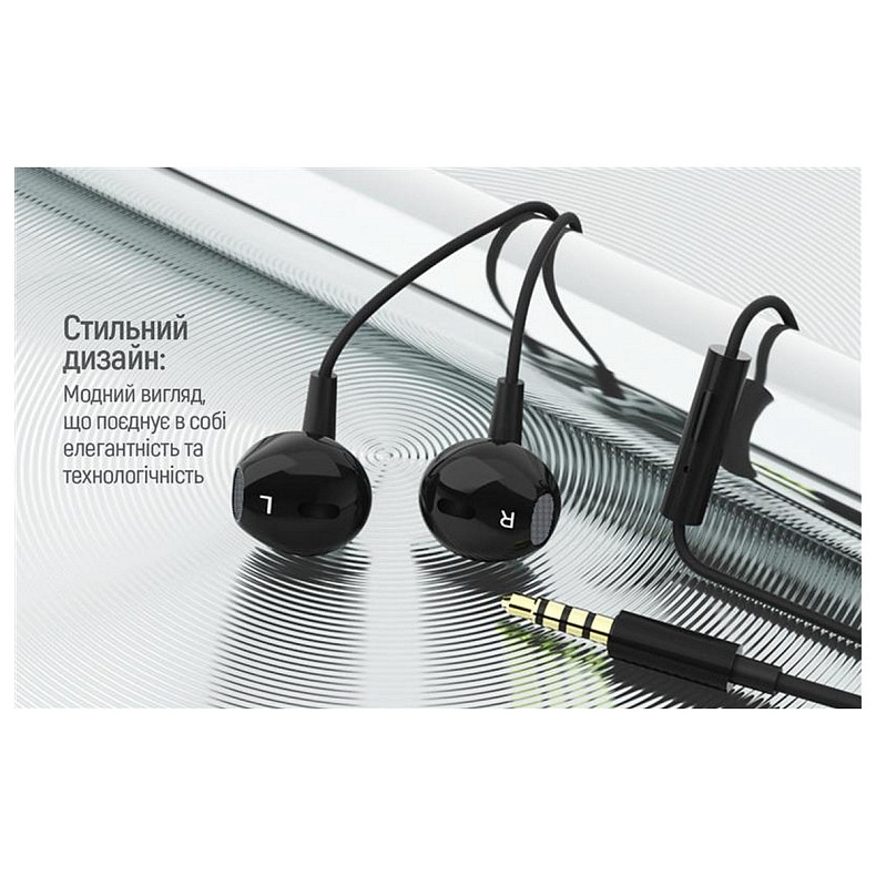 Гарнитура СolorWay Slim 3.5 mm Wired Earphone Blast 1 Black (CW-WD01BK)