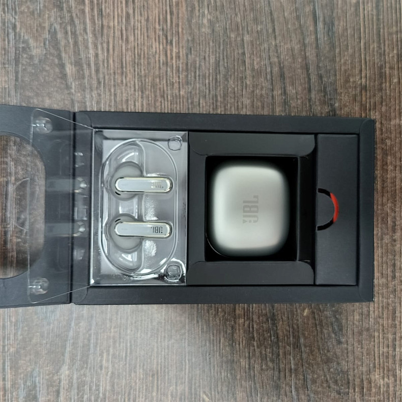 Навушники JBL Live Flex Silver (JBLLIVEFLEXSVR) - Уцінка