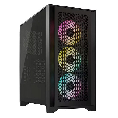 Корпус Corsair iCUE 4000D RGB AirFlow Tempered Glass Black (CC-9011240-WW) без БП