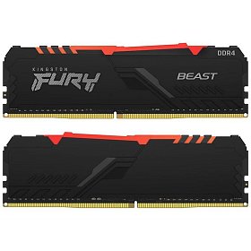 ОЗУ Kingston Fury Beast RGB Black DDR4 2x16GB 3733 MHz (KF437C19BB1AK2 32)