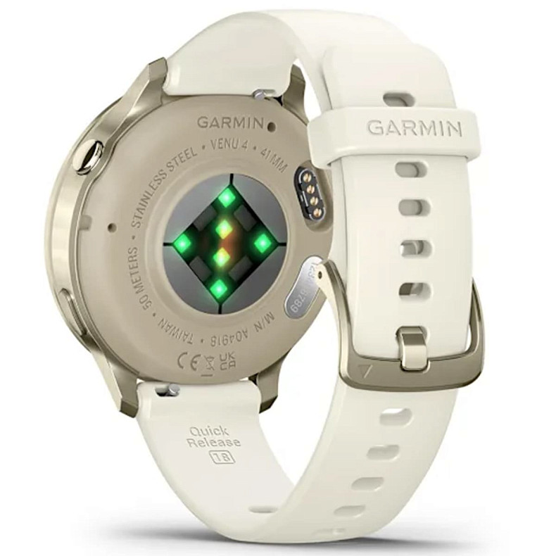 Смарт-годинник GARMIN Venu 4 41 mm Lunar Gold with Bone Silicone Band (010-03013-00)