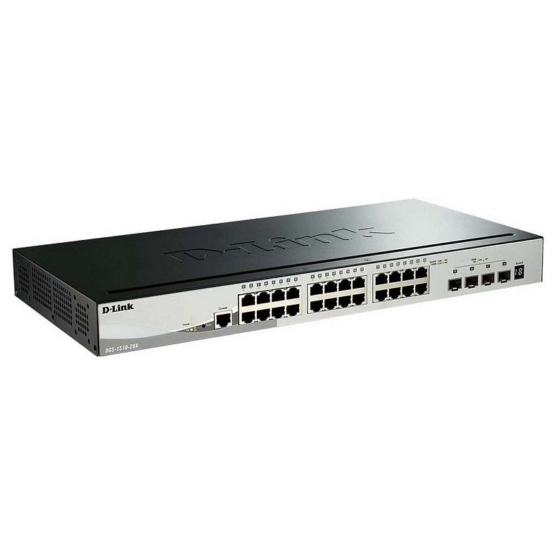 Комутатор D-Link DGS-1510-28X/E 24xGE, 4xSFP+, SmartPro