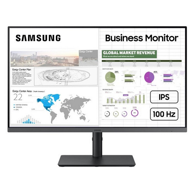 Монітор Samsung 23.8" S24C430 HDMI, DP, USB, IPS, 100Hz, 4ms