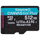 Карта пам'яті Kingston microSD 512GB C10 UHS-I U3 A2 V30 R200/W160MB/s (SDCG4/512GBSP)