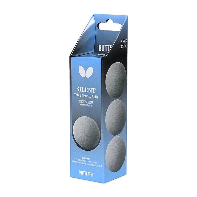 Мячи для настольного тенниса Butterfly Silent Balls 3шт (7252550540)