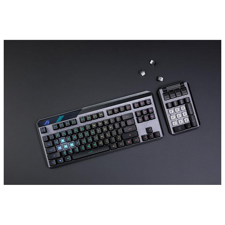 Бездротова клавіатура Asus ROG Claymore II RD RGB WL Black (90MP01W0-BKUA01)