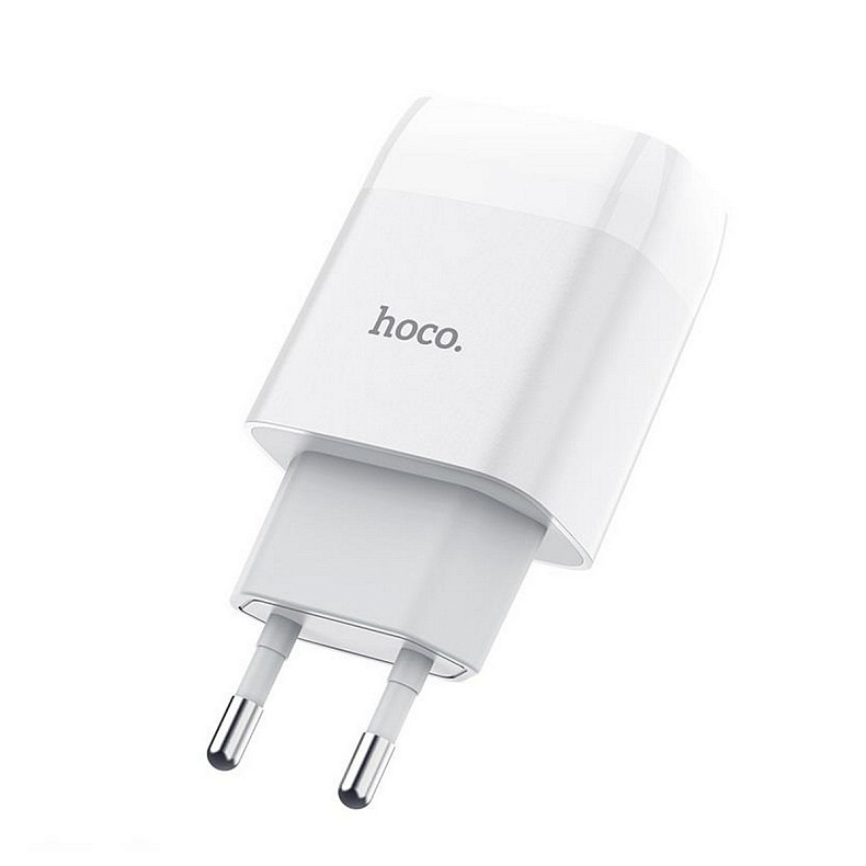 Зарядное устройство Hoco C72A Glorious (1USB, 2.1А) White (6931474713018) + кабель Type-C