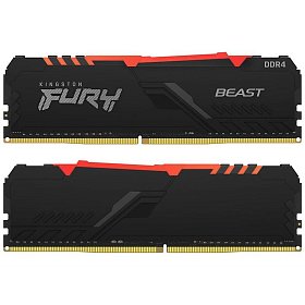 ОЗП Kingston Fury Beast RGB Blac DDR4 2x16GB 3600k MHz (KF436C18BBAK2 32)