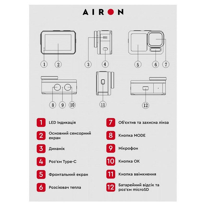 Екшн-камера AIRON ProCam X Black (4822356754478)