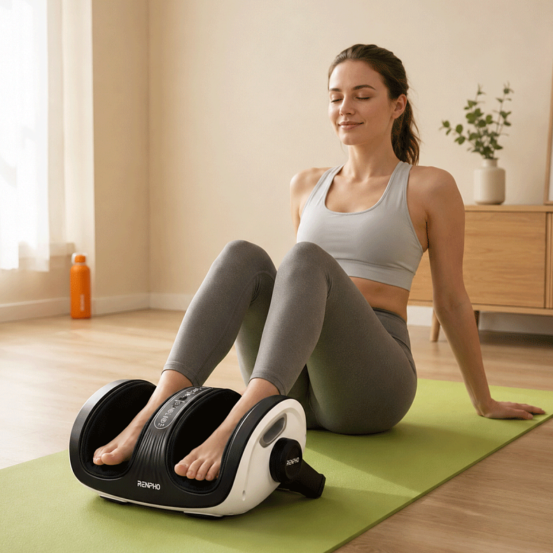 Массажер для ног RENPHO 2-in-1 Foot and Calf Massager White
