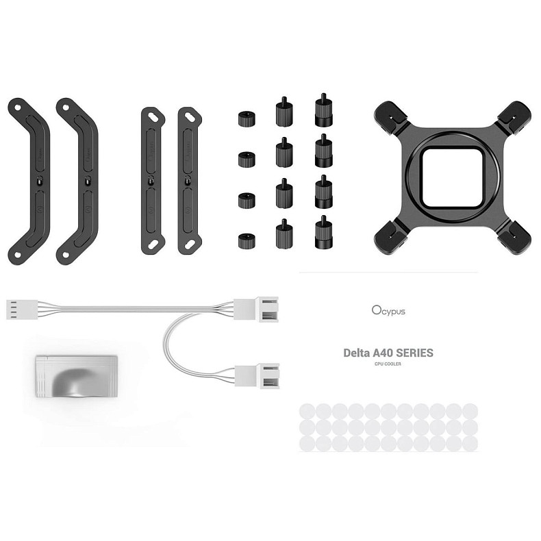 Система охлаждения Ocypus DELTA A40 ELITE WH DUAL FAN (DELTA-A40-WH2NNWN00X-GL)
